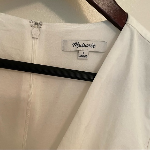 Madewell tie-front white poplin cotton dress size 6 - Picture 2 of 4